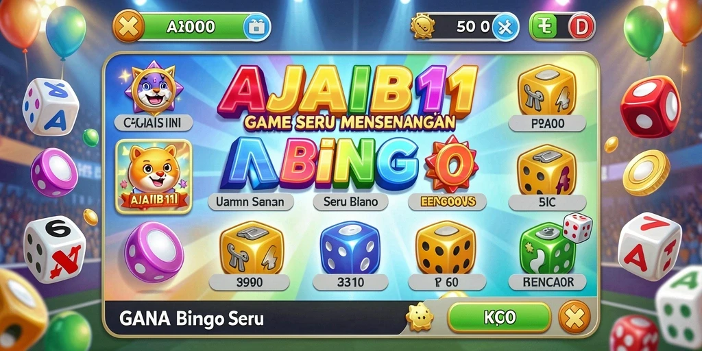 Tampilan screenshot AJAIB11 yang menunjukkan keseruan bermain Bingo.