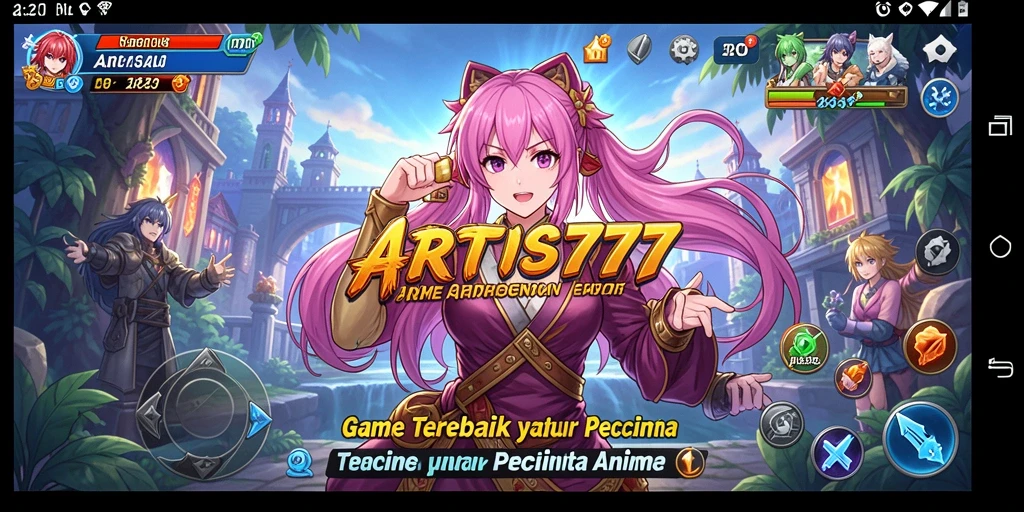 Tampilan utama gameplay <strong>ARTIS777</strong> menunjukkan pertarungan karakter anime yang seru.