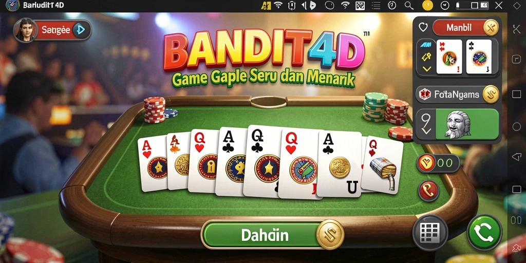 Tampilan gameplay seru dan mendebarkan dari BANDIT4D.