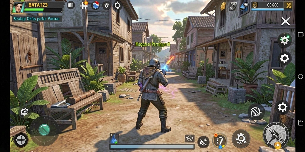 Tampilan gameplay menarik dari BATA123 yang menampilkan aksi pertempuran strategi.