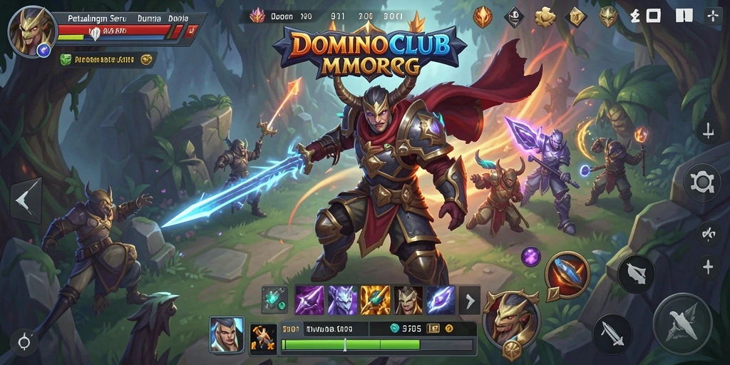 Gameplay seru dalam DOMINOCLUB menampilkan berbagai aksi petualangan MMORPG.