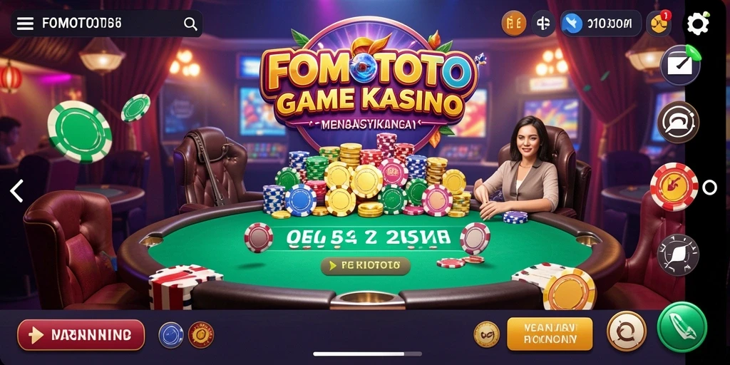 Screenshot gameplay FOMOTOTO yang menampilkan keseruan permainan Kasino.