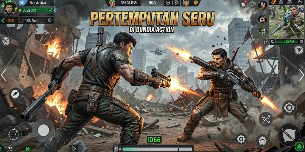 Gameplay seru ID66 dengan pertempuran mendebarkan.