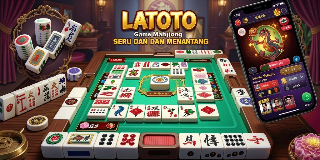 Screenshot gameplay LATOTO menampilkan aksi mencocokkan ubin Mahjong.