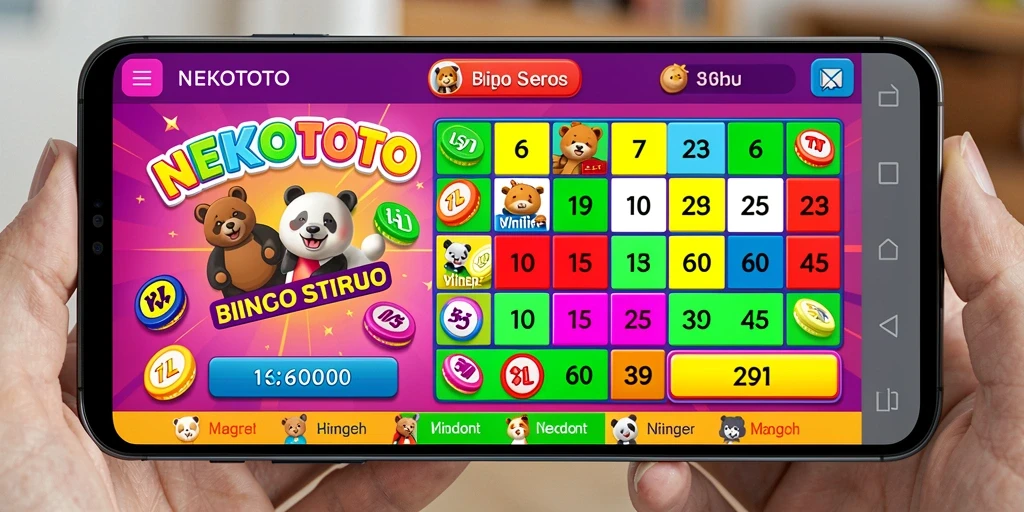 Tampilan gameplay menarik dari NEKOTOTO Bingo.