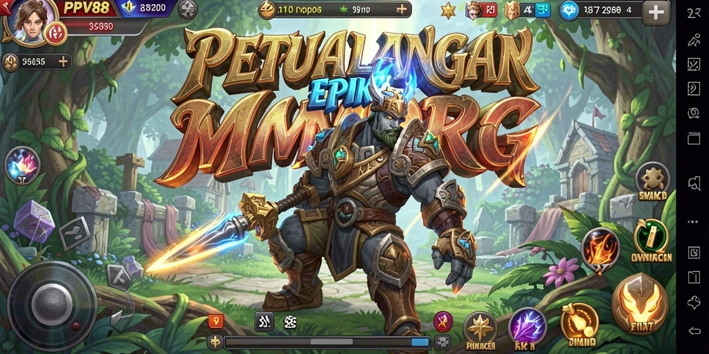Tangkapan layar gameplay PPV88 menampilkan aksi mendebarkan dalam pertempuran MMORPG.
