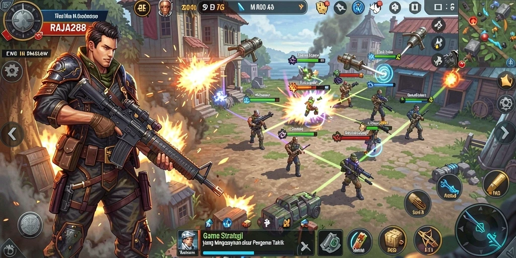 Tampilan grafis menawan dalam gameplay seru RAJA288.