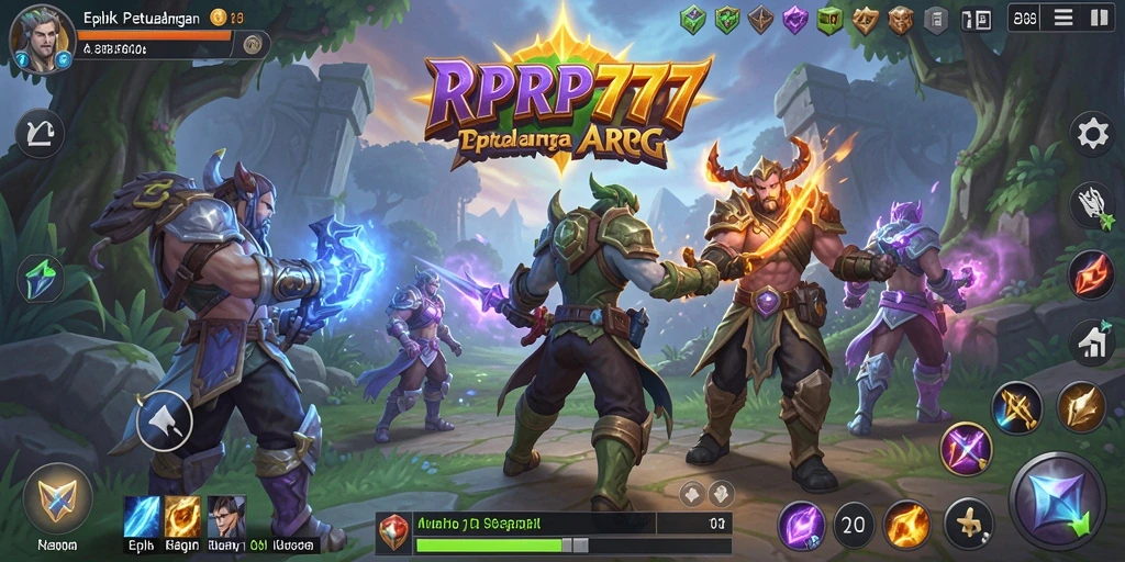 Screenshot RPRP777 menampilkan aksi pertempuran mendebarkan dalam game ARPG.