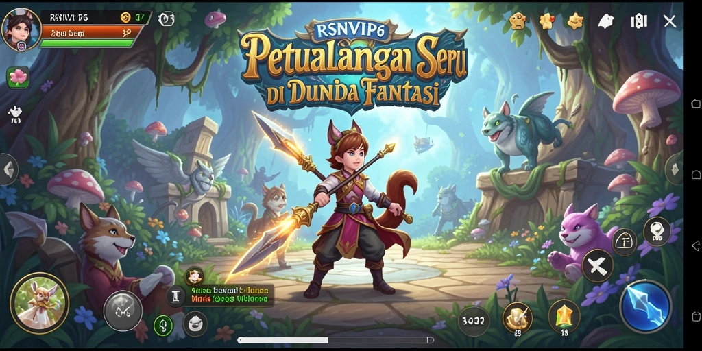 Screenshot gameplay RSNVIP6 menampilkan petualangan seru di dunia fantasi.