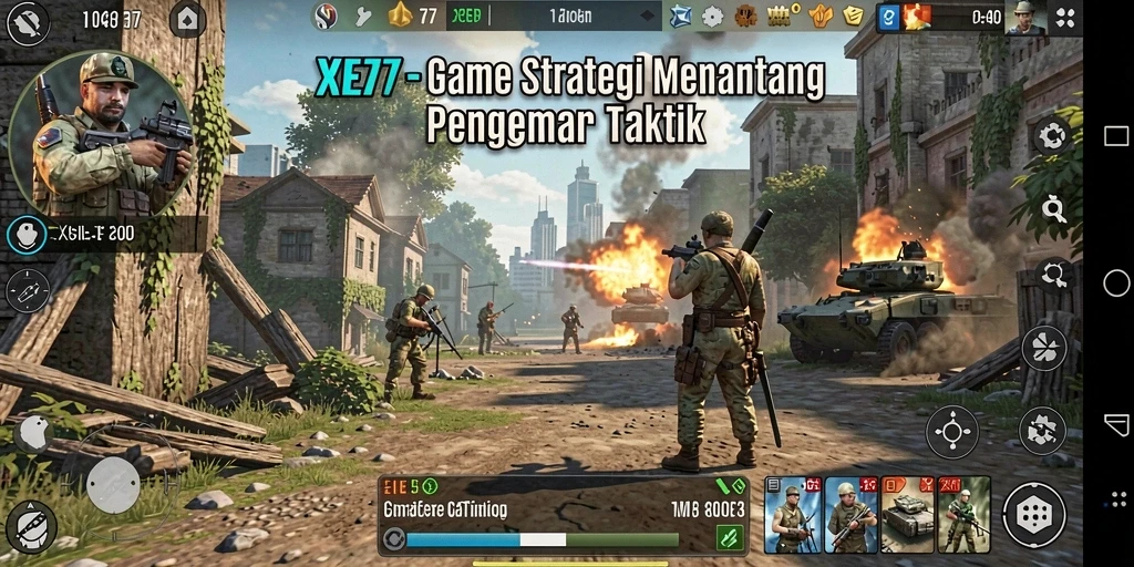 Gameplay menegangkan dan penuh strategi di XE77.